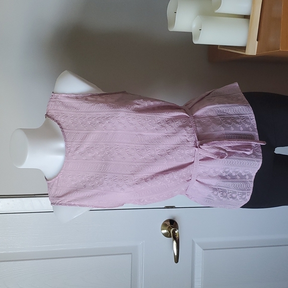 Lavender embroidered floral blouse, RW Co - Size small - Picture 5 of 7